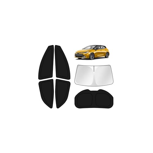 Image of KUST Car Window Shades for 2020-2025 2026 Toyota Corolla Hatchback Accessories Windshield Sun Shade Side Rear Window Covers Sunshade Privacy Protection for Camping Blackout UV Block Full Set 6PCS
