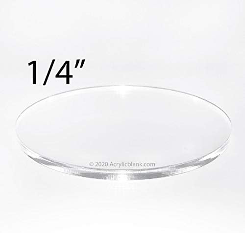 Acrylicblank Glossy Clear Acrylic Circle Round Disc (10.5 inch Diameter, 1/4 inch Thick Clear) More Colors and Sizes are Available