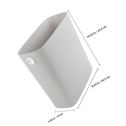 Basurero estrecho gris claro para cocina y baño miniatura 2