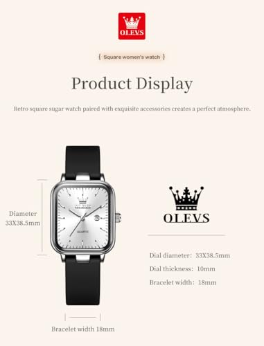 Image of OLEVS Watch for Women Analog Quartz Original Womens Watch Fashion Ultra Thin Minimalist Silicone Strap Waterproof Slim Watches for Ladies