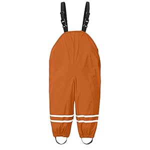 Generisch Orange Kinder Regenhose mit Trägern