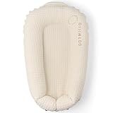 Organic Grand Cover for Docks • 100% Cotton Premium Quality Oeko-TEX Standard • Pure Breathable Replacement Soft Cover with Embroidery • Grand Toddler Size • Cover Only • (Cream Waffle)