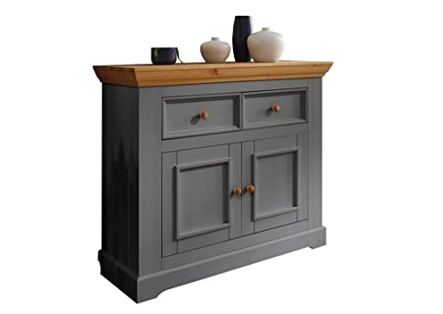Woodroom Oslo - Cómoda (Madera, Ancha), Color Gris