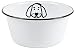 LS-LebenStil Vintage Hundenapf Fressnapf Emaille Weiß 17x8cm Retro Napf für Hunde mt Motiv Wassernapf Futterstation Futterbar Reisenapf mittel