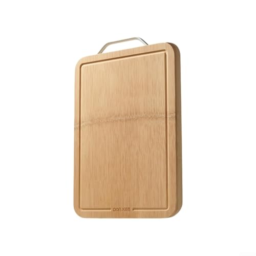 Homeponnew Planche à découper rectangulaire en bois pour cuisine avec entretien facile, planche de préparation des aliments multifonction pour hacher des fruits, des légumes, des collations (24 x 36 x