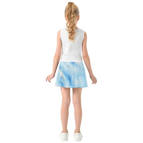 Marble Soft Blue Girls' Shorts Athletic Skorts Toddlers Tennis Skirts Cool Pink Butterfly 3t4