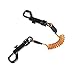 Ergodyne Squids 3152 Coiled Lanyard Tether - Dual Swivel Hook Attachment Ends, 2 lbs