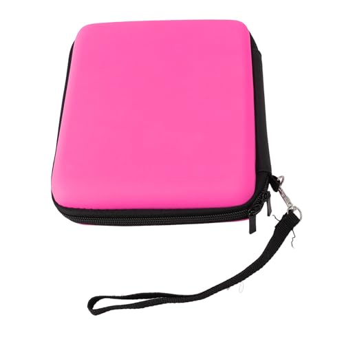 Image of ciciglow Protective Hard Shell Travel Carrying Case for 2DS with 8 Game Card Holders, Shockproof Dust Proof, Soft Interior, Portable Strap, Lightweight Design, Inner Mesh Pocket (Pink)