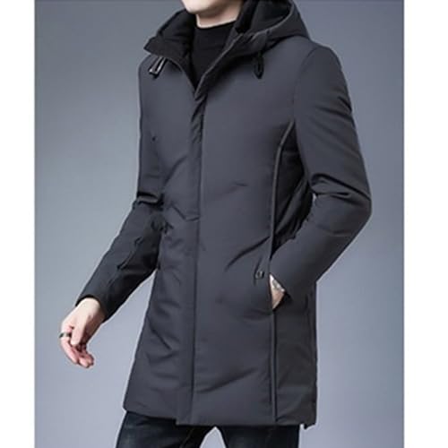 Parka larga de invierno para hombre con aislante acolchado miniatura 4