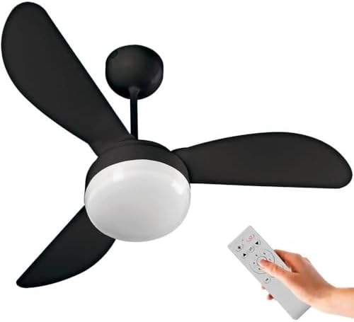 Ventilador de Teto Ventisol Fênix Inverter Black C/Controle Remot...