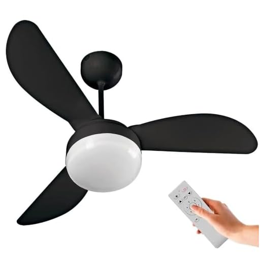 Ventilador de Teto Ventisol Fênix Inverter Black C/Controle Remoto e Placa LED 20W Integrada Bivolt