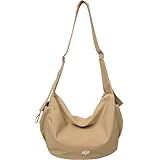 [エムシング] 大容量 ショルダーバッグ 斜め掛けバック 防水 肩掛け 旅行 内ポケット付き 通学 メンズ レディース 軽量 マザーズバッグ メッセンジャーバッグ 無地 斜めがけ 男女兼用 肩が疲れない 自転車 スポーツ ビジネス アウトドア 大きめ 通勤 柔らかい ベージュ SIX06-BE