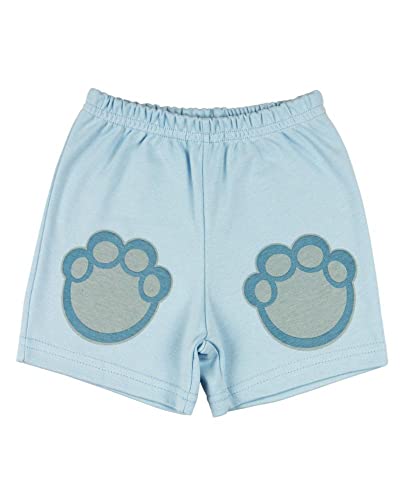 Pijama Curto Menino Infantil 10 Meses a 4 Anos Cotton Fino Verão Manga Curta Bichinhos - Azul 4