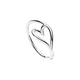 Pandora Anillo para Mujer con corazón pequeño, Plata 194361C00, 58/18,5, Plata esterlina, No es una Piedra Preciosa