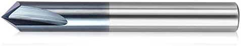 CNC Tools Chamfering Mill, Carbide with TiAlN Coated, 3 Flutes, 90° Degree V-Groove Chamfer End Milling,6mm Diameter