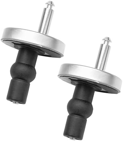 Moicstiy 2 Pcs Toilet Seat Hinge Fixings Quick Release Top Fix Rubber Nuts Screws Hinges Bolt Replacement Parts for Bathroom(45mm Wide)