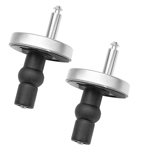 Moicstiy 2 Pcs Toilet Seat Hinge Fixings Quick Release Top Fix Rubber Nuts Screws Hinges Bolt Replacement Parts for Bathroom(45mm Wide)