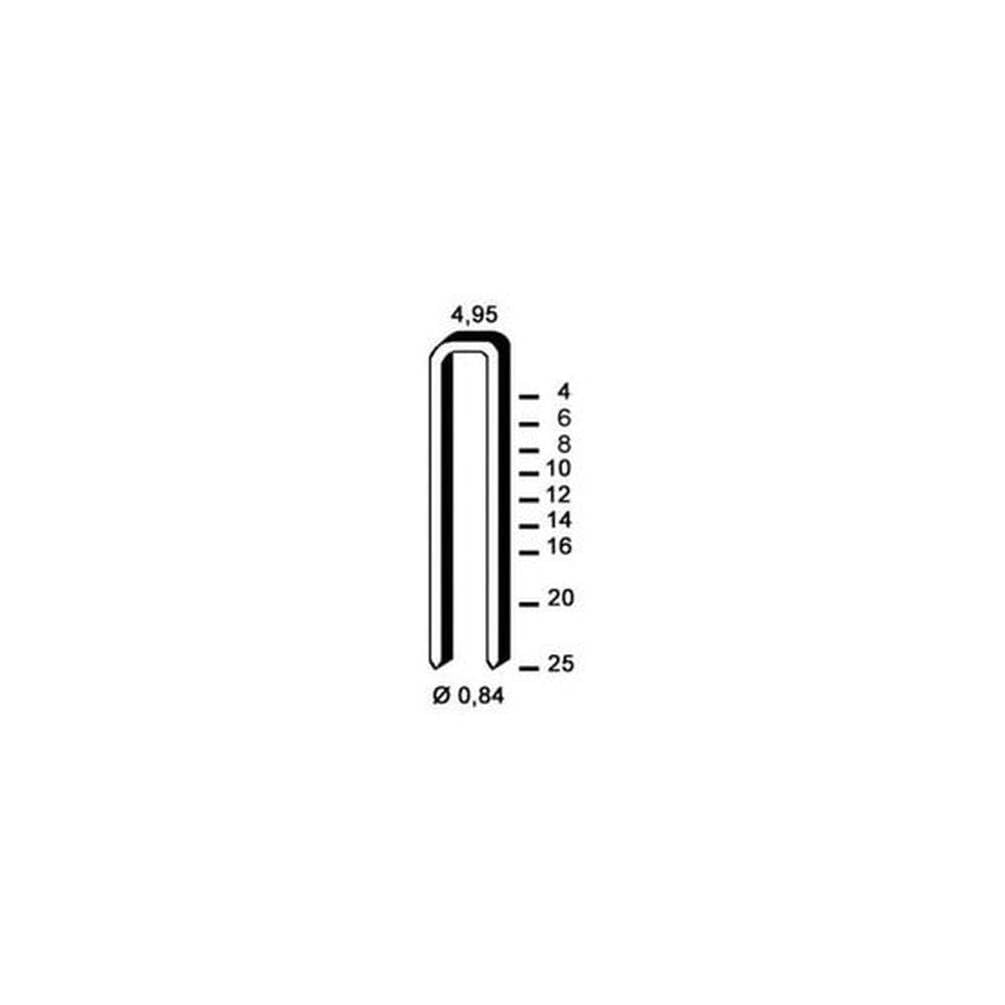 D-Work, 10.000 grapas galvanizadas Tb-20-4.95x20x0.84 mm