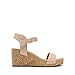 DREAM PAIRS Women's Open Toe Buckle Ankle Strap Platform Wedge Sandals for Women Summer Dressy Shoes,Size 7.5,Nude/Pu,NINI-8