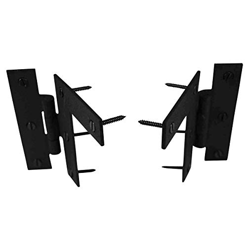 Renovators Supply Manufacturing Cabinet Hinges 3.5 In. Hl Hinge Pair Left And Right Black Wrought Iron Kitchen Cabinet Hinge With Hardware #TOP5