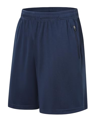 Image of Ewbob Boys School Shorts PE Shorts Boys Kids Lightweight Breathable Navy