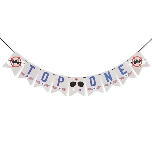 Top One Birthday Banner - Fighter Pilot Birthday Banner by EPSEED - Used condition - Image 3