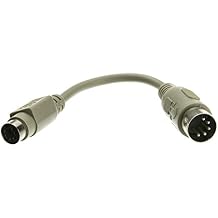 CableWholesale PS/2 to at Keyboard Adapter, MiniDin6 PS/2 Female to Din5 at Male, 6 inch