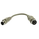 CableWholesale PS/2 to at Keyboard Adapter, MiniDin6 (PS/2) Female to Din5 (at) Male, 6 inch