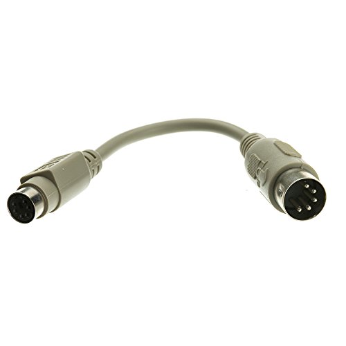 CableWholesale PS/2 to at Keyboard Adapter, MiniDin6 (PS/2) Female to Din5 (at) Male, 6 inch