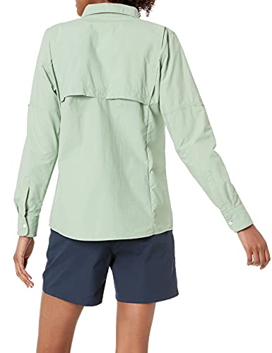 Amazon Essentials Women's Long-Sleeve Classic-Fit Outdoor Shirt With Chest Pockets, Light Green, Large #TOP1