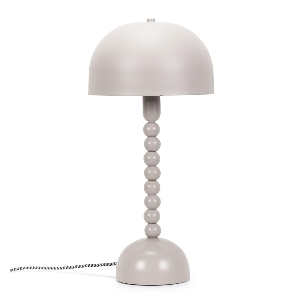 ValueLights | Grey Pebble Abstract Bedside Table Lamp with Dome Lampshade Living Room Bedroom Light | Table Lamps, Home Décor & Improvement Essential | Included LED Bulb