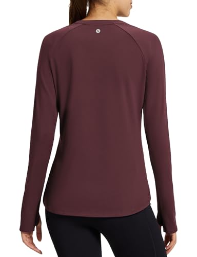 baleaf Women's Thermal Tops Fleece Lined Shirts Long Sleeve Cold Weather Running Gear Workout Zipper Pocket Thumbholes2