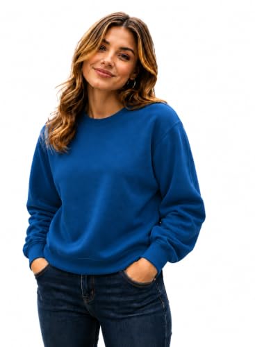 Image of Mack Jonney Women's Solid Winter Sweatshirt|Soft Fleece Fabric Full Sleeve Round Neck Sweatshirt|Stylish Casual Wear for Women-mj-281