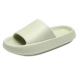 Sandalias Mujer Verano Bikerstone Sandalias Estampado de Baratas 2021 Chanclas Sandalias Bio Mujer Plana del Verano Cómodos Pedrería Zapatos Flip Flop Sandal (Verde, 37)