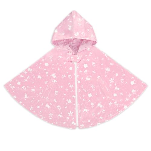 Man Fai Sky Baby Car Seat Poncho Kid Toddler Car Seat Jacket Outwear for Girls Double-layered Minnie dot fabric Baby-sized Winter Hoodie Cape for Wearing Pink