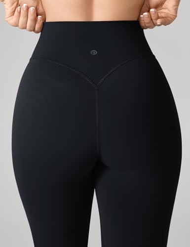Hugcurve No Front Seam High Waisted Flare Leggings for Women Bootcut Yoga Pants Buttery Soft - 29.5''/31.5''/33.5''4