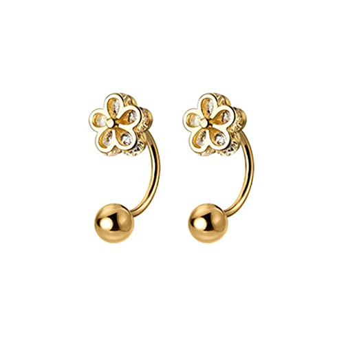 Ohrringe mit kubischer Zirkonia-Blume, spiralförmig, für Damen, modisch und elegant, Ohrpiercing-Schmuck, High-End-Ohrringe Household faucets