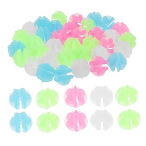 Toddmomy 108Pcs Luminous Bike Wheel Beads Plastic Clip Decorations for Bicycle Spokes Easy Install Bright Beads for Bikes Enhance Visibility Style