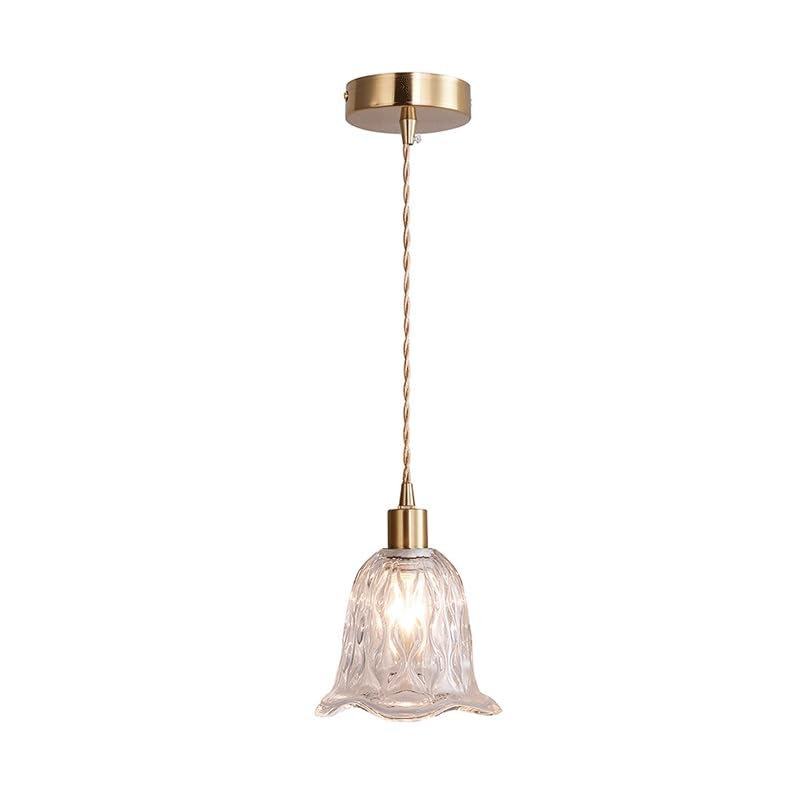 Lámpara colgante de cristal E14 con altura ajustable de estilo nórdico