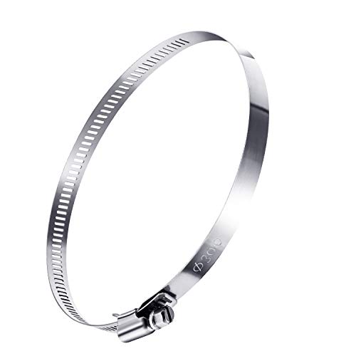 Image of Boao 4 Pieces Adjustable 304 Stainless Steel Duct Hose Clamp, 12 Inch