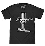 Ford Mustang Logo T-Shirt | Soft Touch Fabric-Large,Black