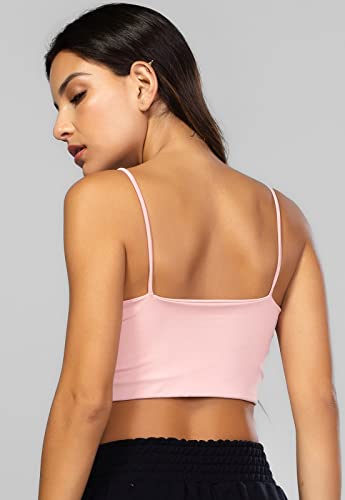 Kit de 3 Tops Básicos Lisos de Alça Fina - Três Blusas Cropped Básicas Lisas de Microfibra - Top Fem