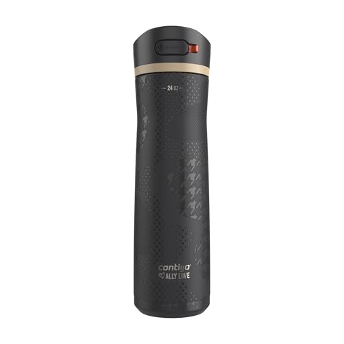 Contigo x Ally Love Ashland Chill 2.0, Stainless Steel, Spill Proof Water Bottle with AutoPop Easy Lean Lid, BPA Free, 24oz, Licorice by Contigo - Used condition - US$20.24