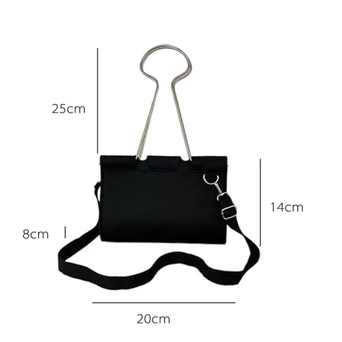 Bolso Tote de Fieltro con Forma de Clip para Mujer miniatura 7