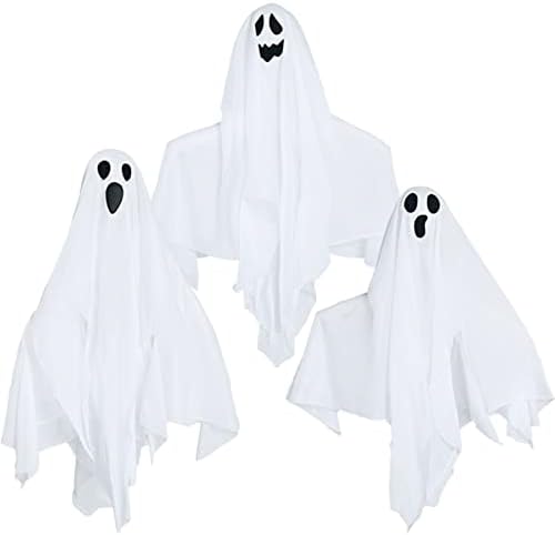 HOLLO STAR Halloween Decor Shining Ghost, Set of 3, Hanging House Prop Decorations, Trick or Treating, Indoor/Outdoor Halloween Props for Yard Home Parties HOLLO STAR Halloween Decor Shining Ghost, Set of 3, Hanging House Prop Decorations, Trick or Treating, Indoor/Outdoor Halloween Props for Yard Home Parties