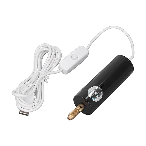 KIMISS Juego de Mini Taladro Eléctrico de mano: Compacto con Alimentación USB Incluye Puntas y Llave