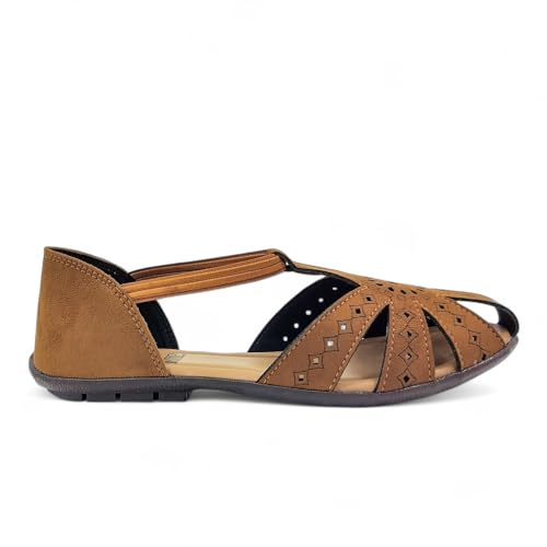 Image of Women's Flat Sole Stylish Sandal | Doctor Insole For Comfort & Durability | Arch Support | True Anti-Skid TPR Sole | Lazer Cut Design | Fashionable & Trendy (WL-04)