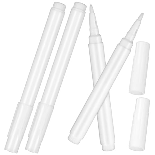 STOBOK 4 Pcs Blackboard Film Chalkboard Marker Pens White Liquid Chalk Board Markers Erasable For Writing On Glass Windows Mirrors Quick Easy Removal Fine Tip
