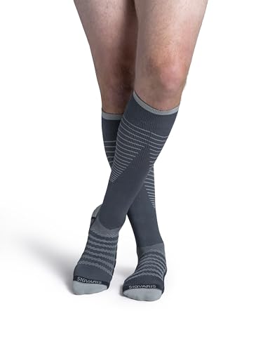 Image of Sigvaris Motion Flow Tech Calf High Compression Socks for Men & Women - Moisture Wicking, Cushioned Sole Support