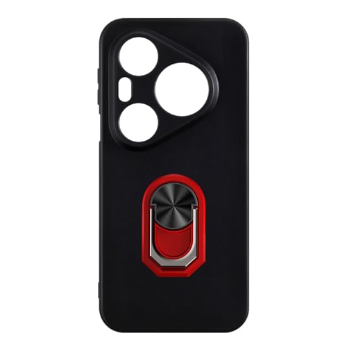 UOGNADGD �t���L�V�u���P�[�X + �����O�z���_�[ Huawei Pura 90 Pro Max 4G �Ƃ̌݊������� �ϏՌ��J�o�[���}�O�l�b�g�����J�X�^�C���X�^���h (�u���b�N+���b�h�����O)